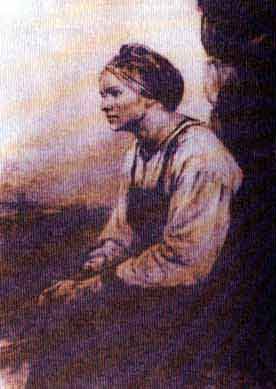 Матрёна Тимофеевна. Иллюстрация Вл. Серова 1851 г.